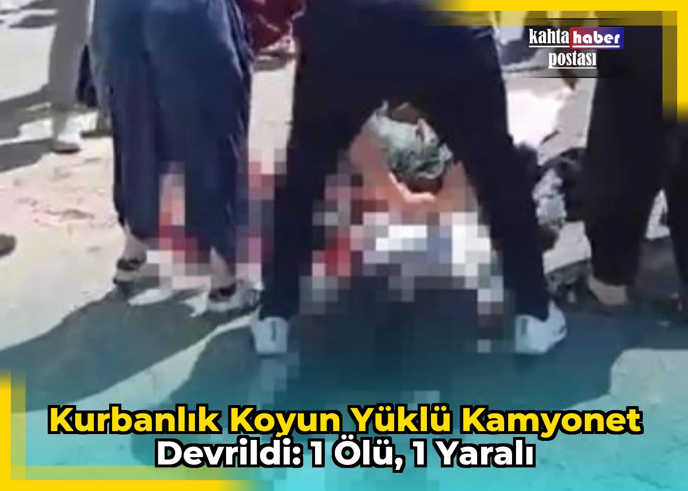Kurbanlık Koyun Yüklü Kamyonet Devrildi: 1 Ölü, 1 Yaralı