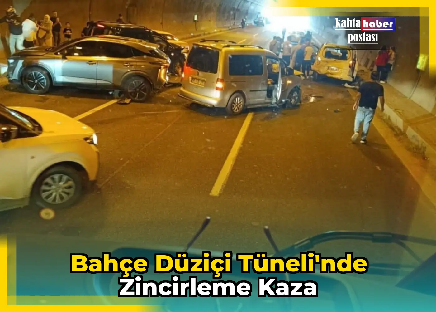 Bahçe Düziçi Tüneli'nde Zincirleme Kaza