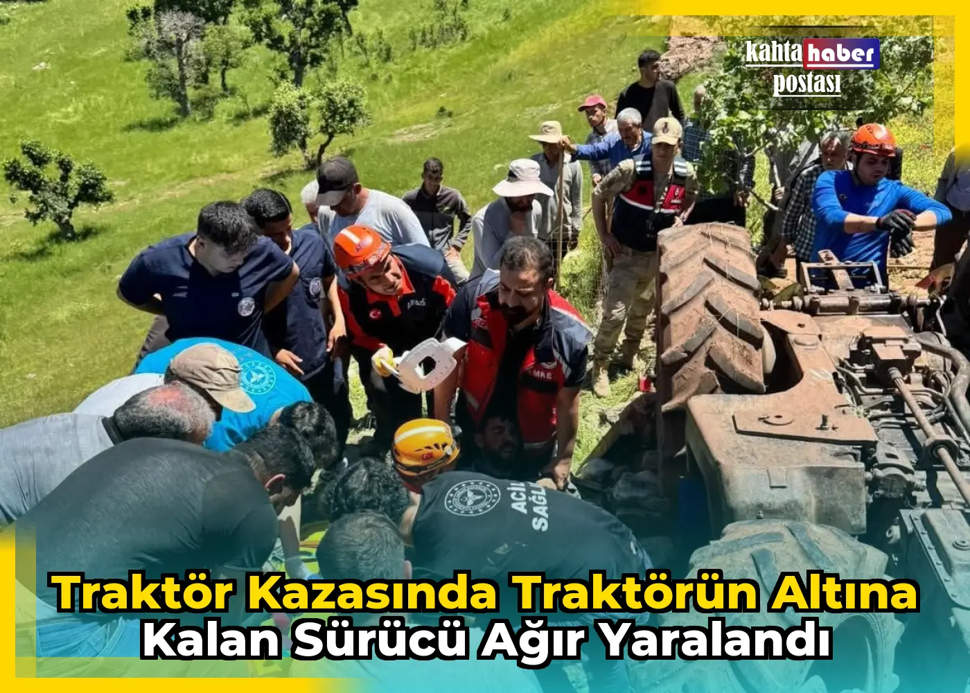 Traktör Kazasında Traktörün Altına Kalan Sürücü Ağır Yaralandı