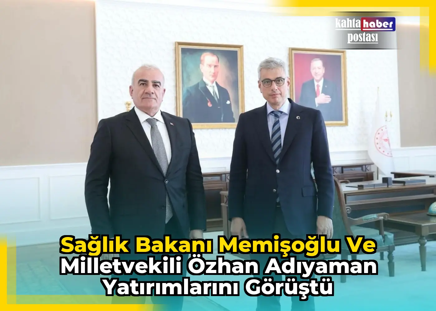 Sağlık Bakanı Memişoğlu ve Milletvekili Özhan Adıyaman Yatırımlarını Görüştü