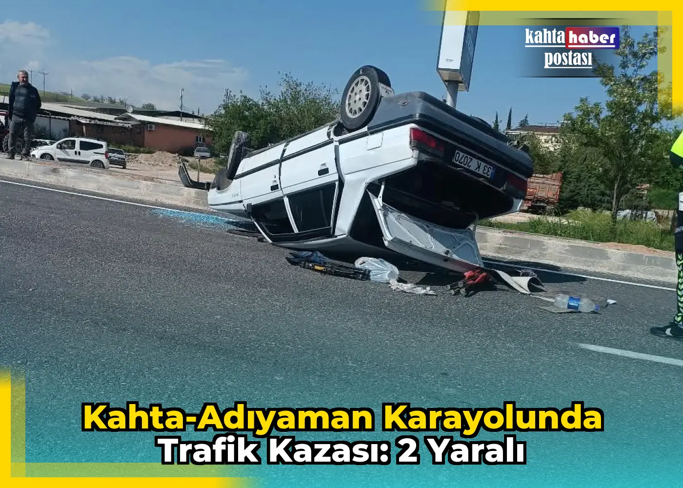 Kahta-Adıyaman Karayolunda Trafik Kazası: 2 Yaralı