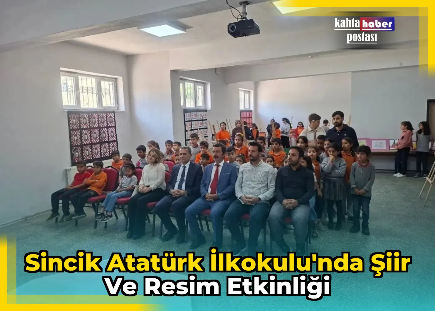Sincik Atatürk İlkokulu'nda Şiir ve Resim Etkinliği