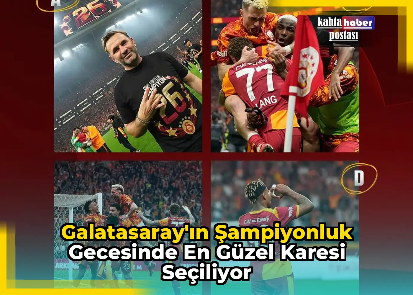 Galatasaray'ın Şampiyonluk Gecesinde En Güzel Karesi Seçiliyor