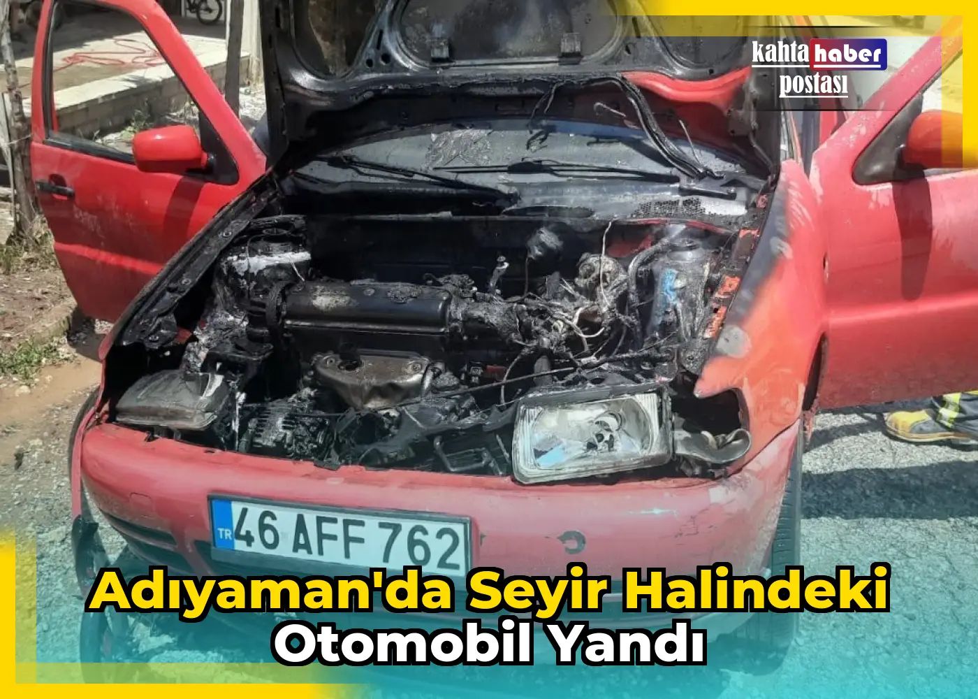 Adıyaman'da Seyir Halindeki Otomobil Yandı