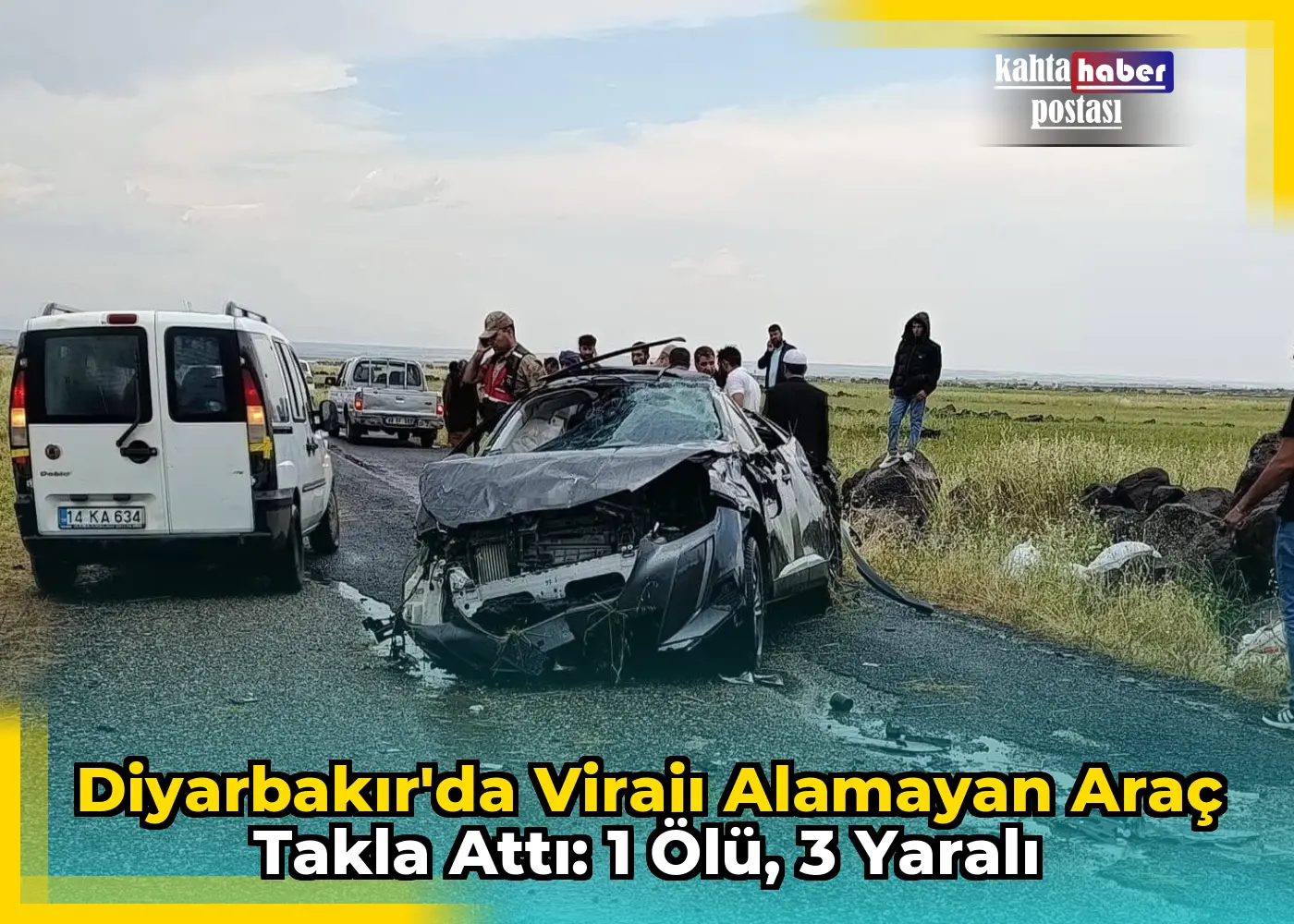 Diyarbakır'da Virajı Alamayan Araç Takla Attı: 1 Ölü, 3 Yaralı