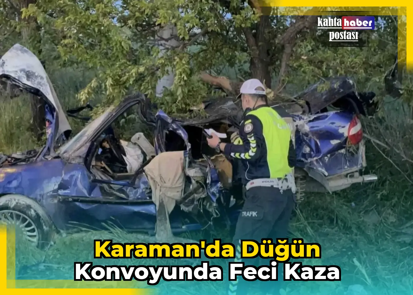 Karaman'da Düğün Konvoyunda Feci Kaza