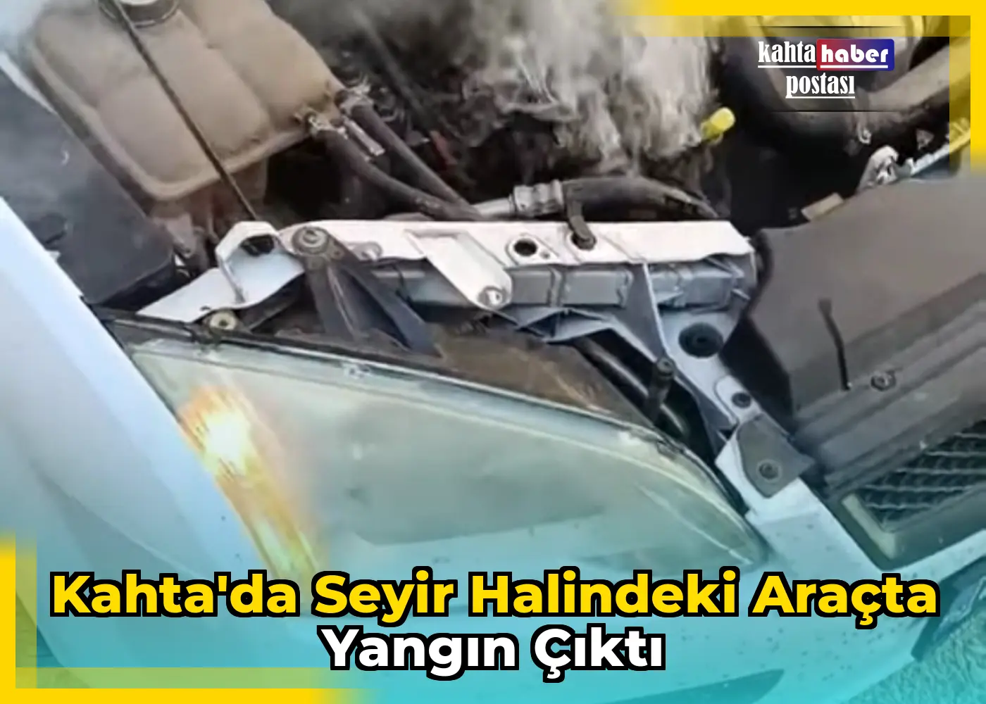 Kahta'da Seyir Halindeki Araçta Yangın Çıktı