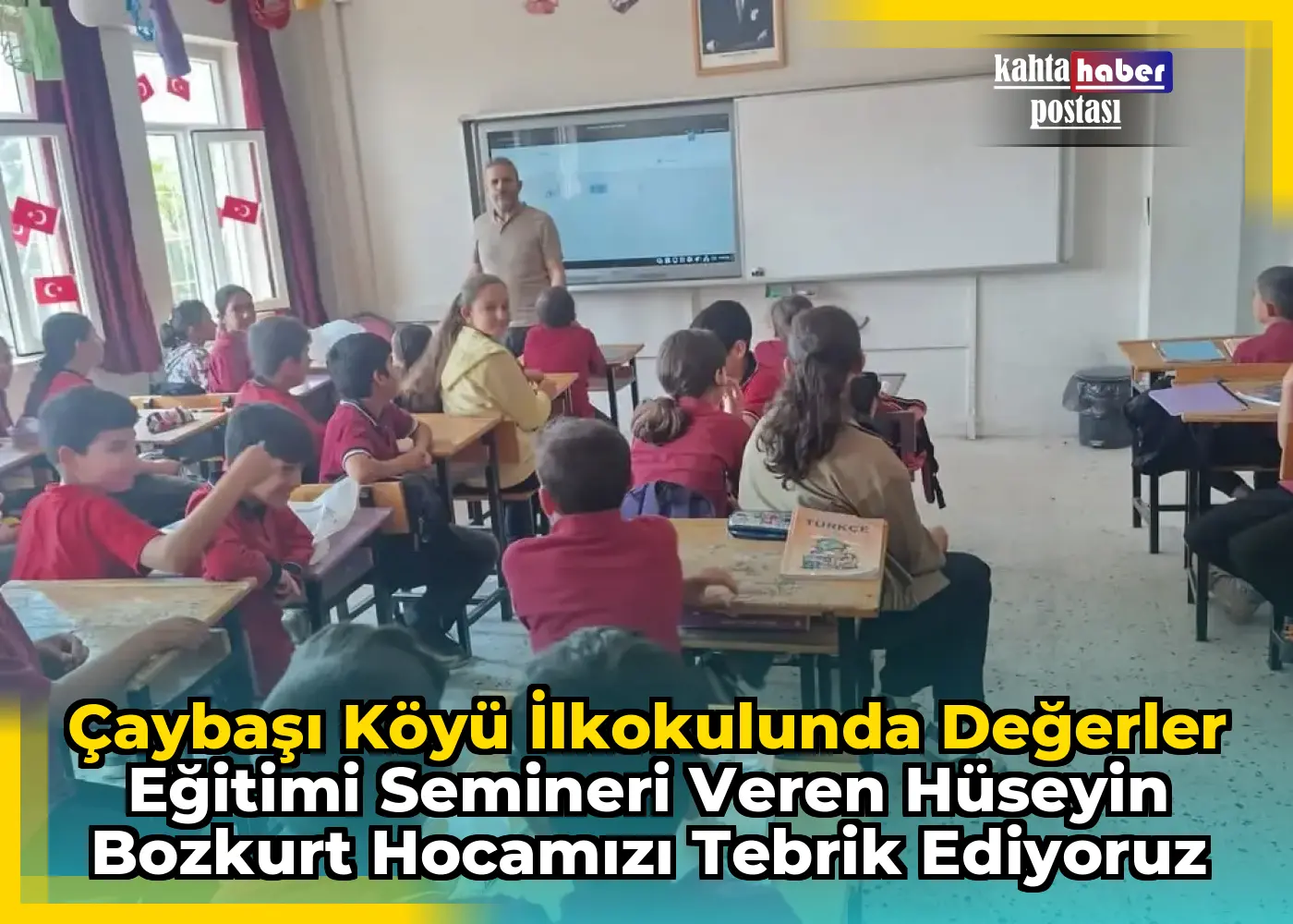 Çaybaşı Köyü İlkokulunda Değerler Eğitimi Semineri Veren Hüseyin Bozkurt Hocamızı Tebrik Ediyoruz