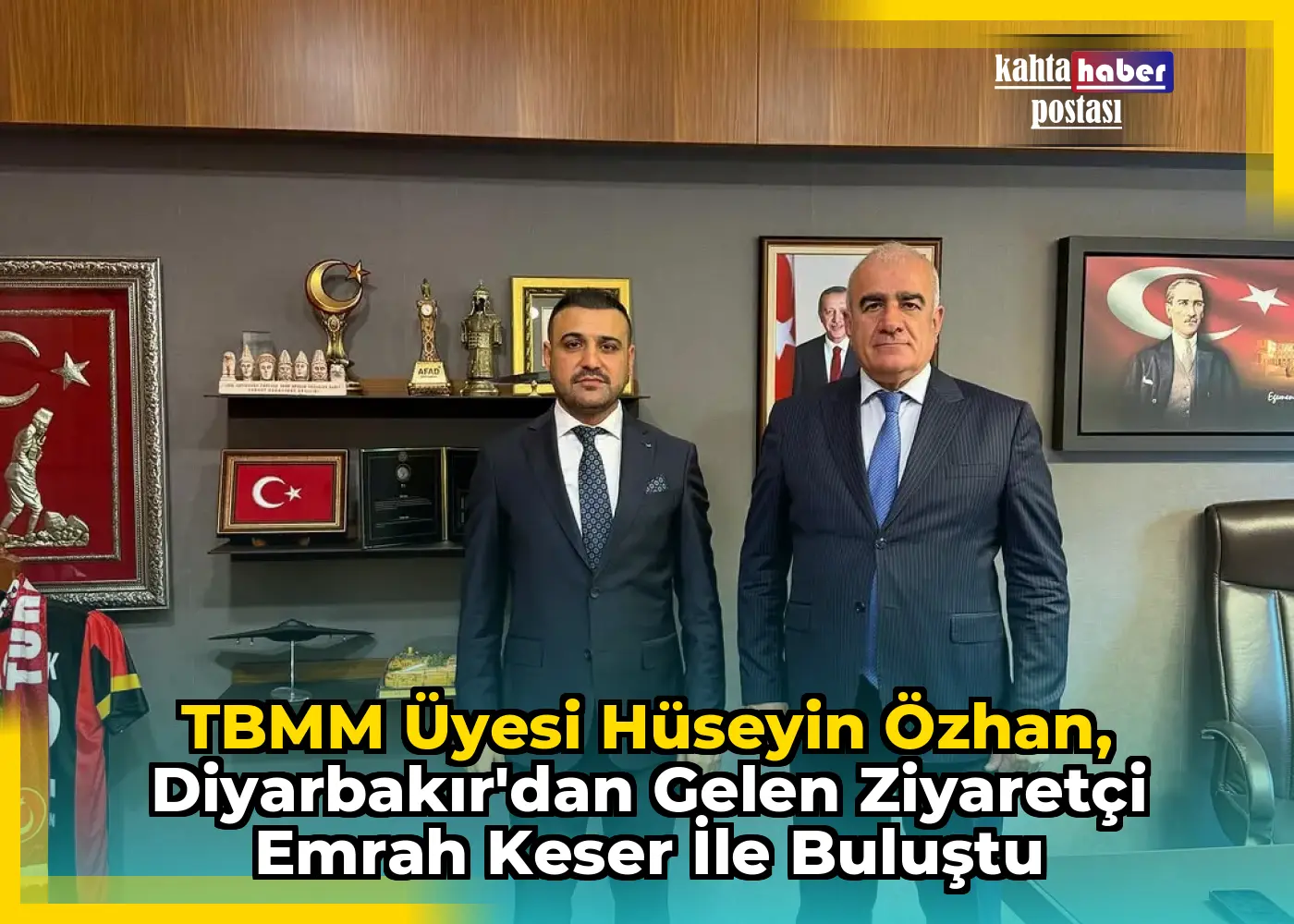 TBMM Üyesi Hüseyin Özhan, Diyarbakır'dan Gelen Ziyaretçi Emrah Keser ile Buluştu