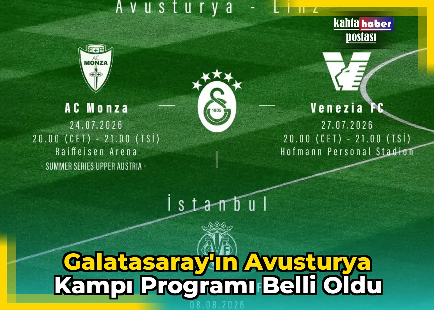 Galatasaray'ın Avusturya Kampı Programı Belli Oldu