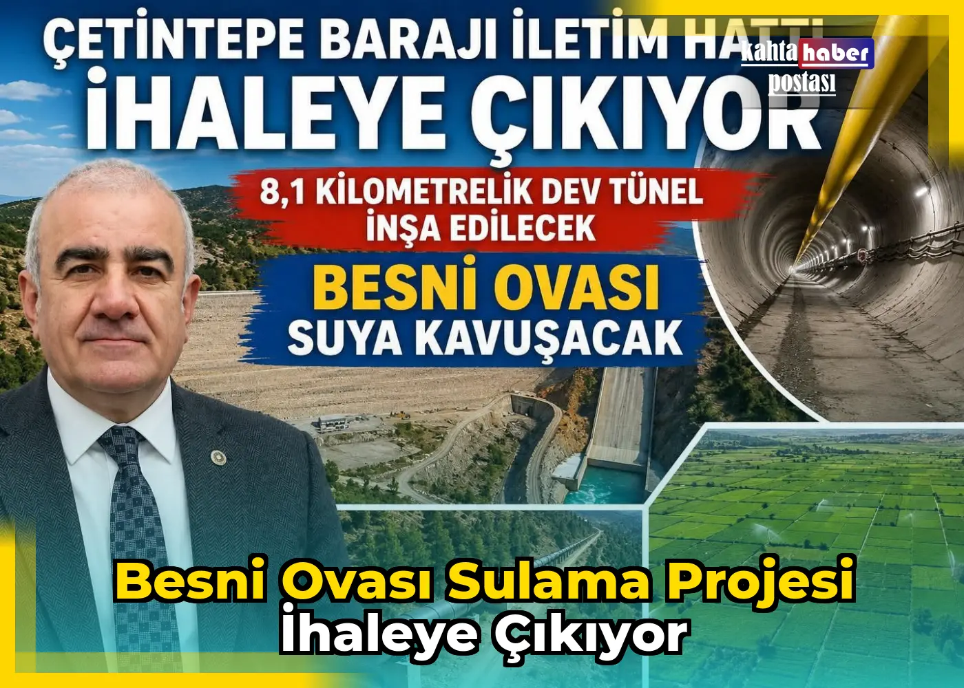 Besni Ovası Sulama Projesi İhaleye Çıkıyor