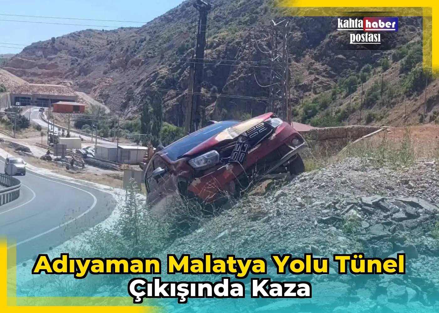 Adıyaman Malatya Yolu Tünel Çıkışında Kaza