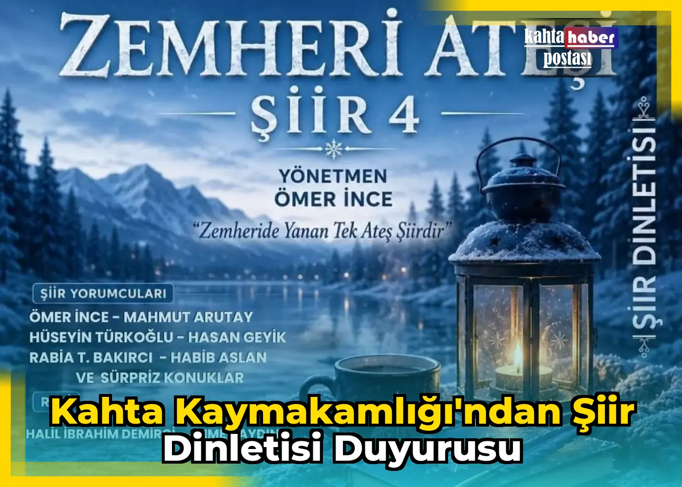 Kahta Kaymakamlığı'ndan Şiir Dinletisi Duyurusu