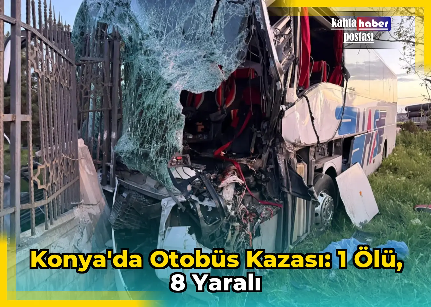 Konya'da Otobüs Kazası: 1 Ölü, 8 Yaralı
