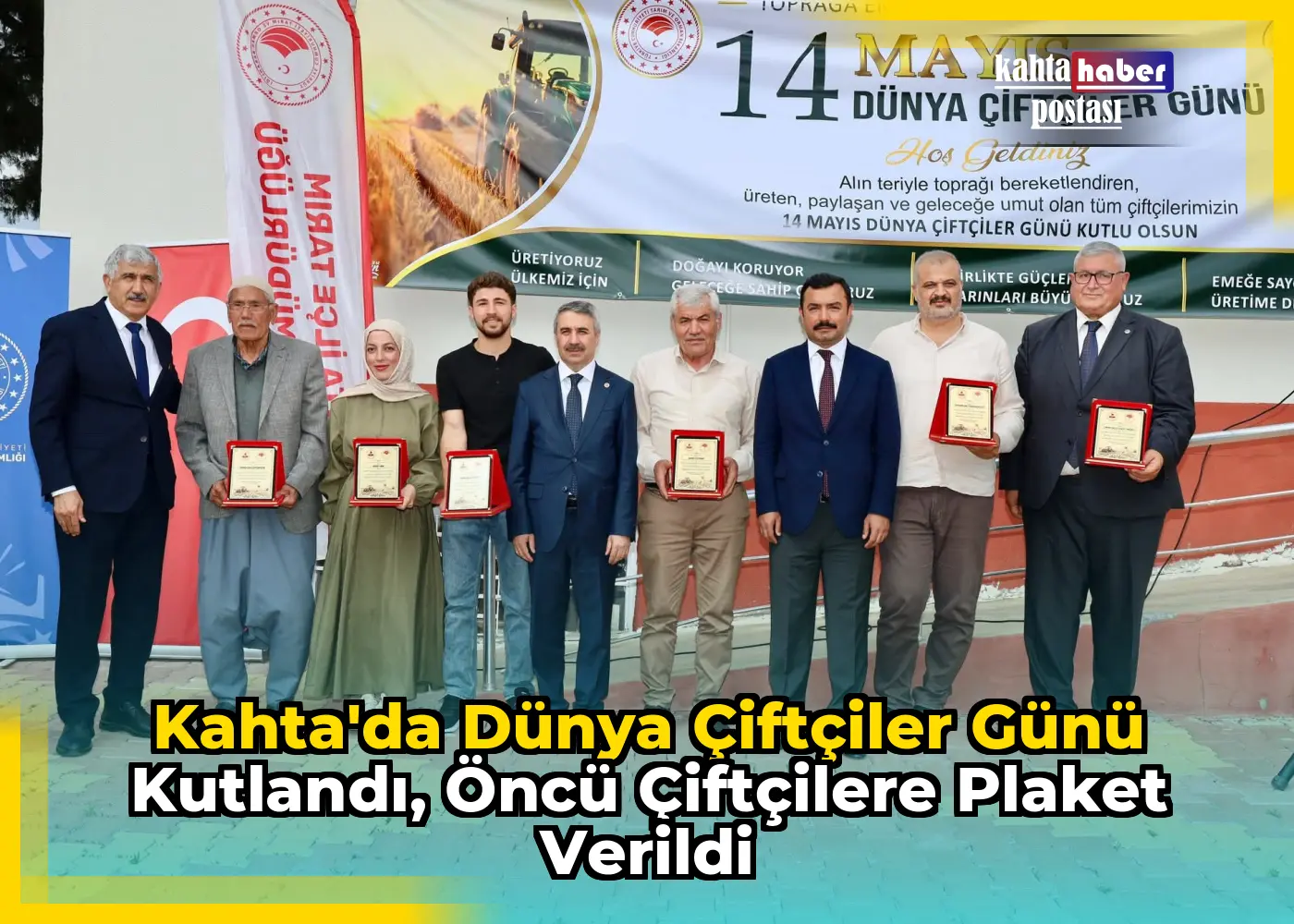 Kahta'da Dünya Çiftçiler Günü Kutlandı, Öncü Çiftçilere Plaket Verildi