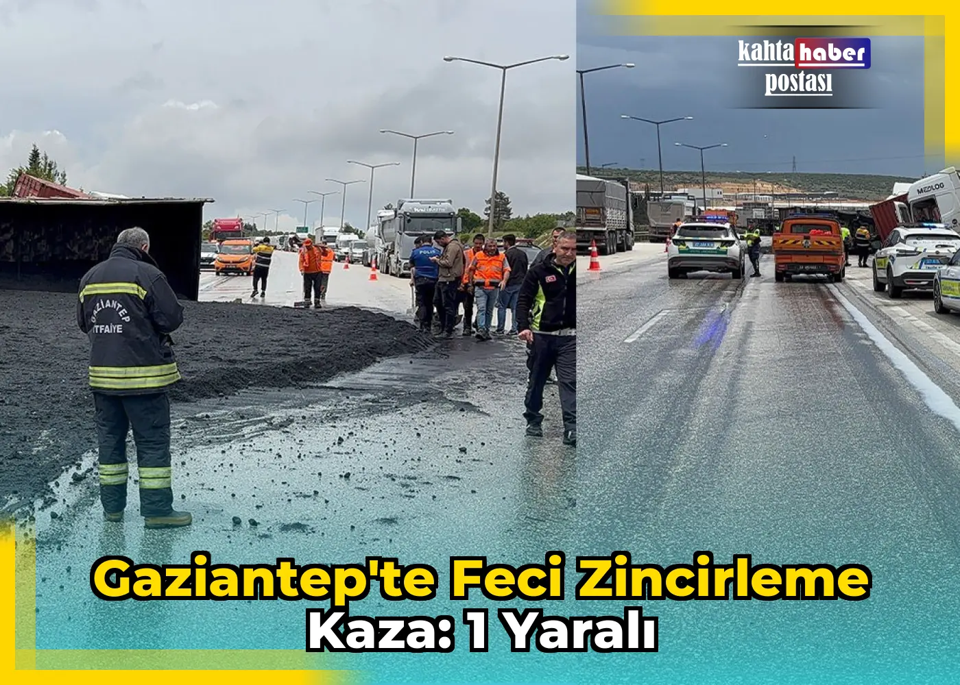 Gaziantep'te Feci Zincirleme Kaza: 1 Yaralı