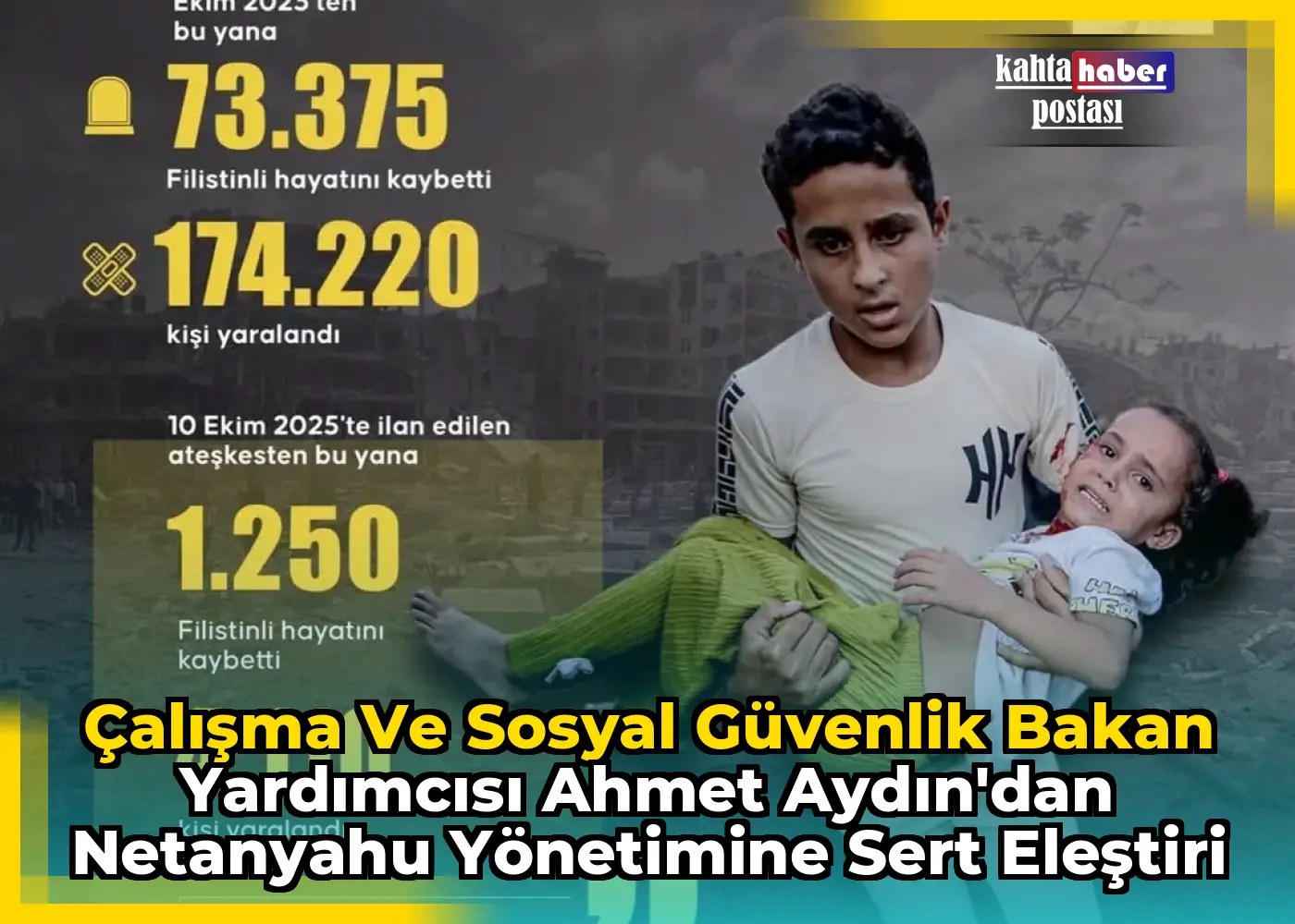 Çalışma ve Sosyal Güvenlik Bakan Yardımcısı Ahmet Aydın'dan Netanyahu Yönetimine Sert Eleştiri