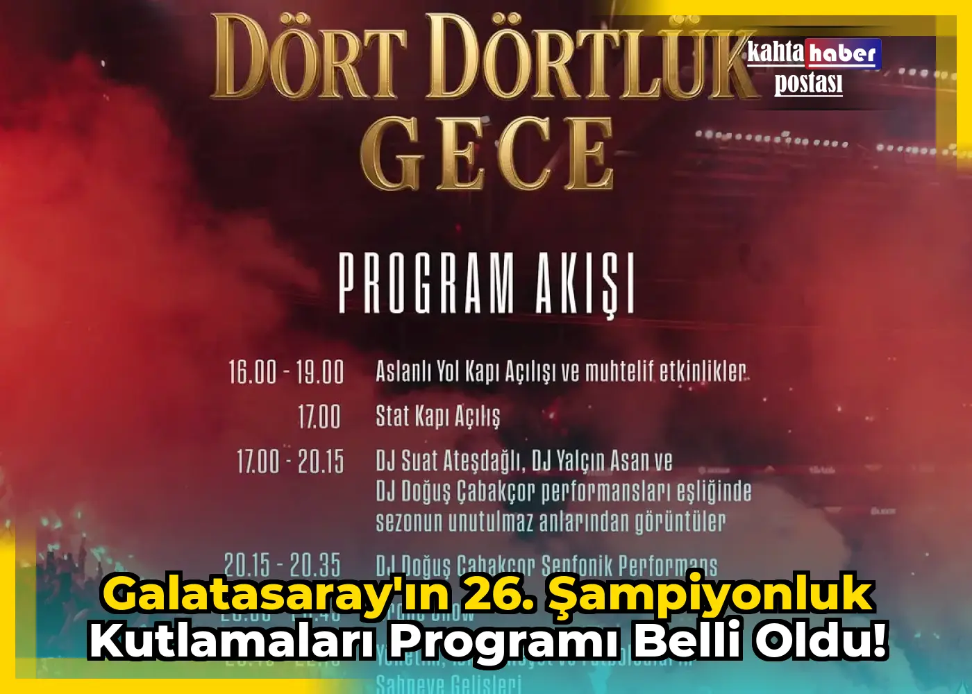 Galatasaray'ın 26. Şampiyonluk Kutlamaları Programı Belli Oldu!