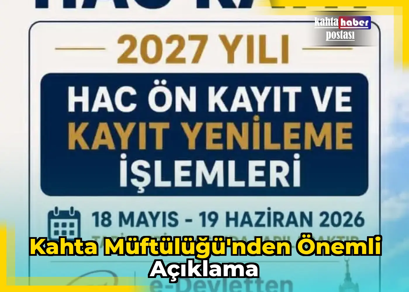 Kahta Müftülüğü'nden Önemli Açıklama