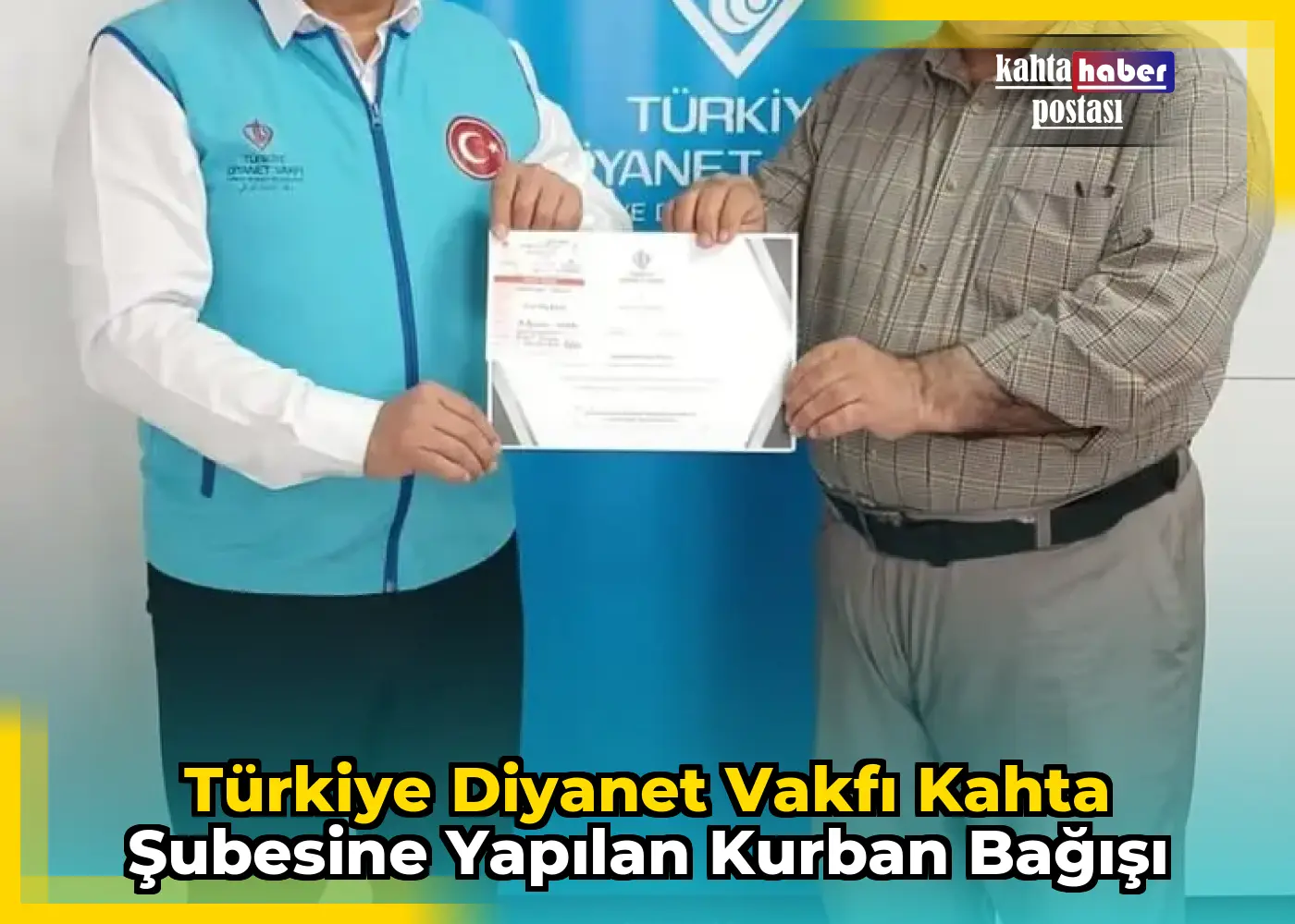 Türkiye Diyanet Vakfı Kahta Şubesine Yapılan Kurban Bağışı