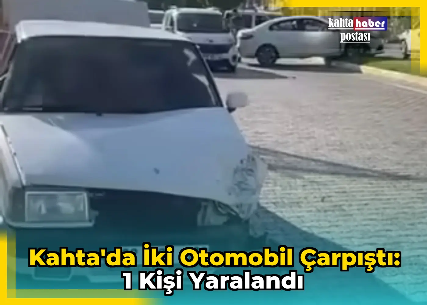 Kahta'da İki Otomobil Çarpıştı: 1 Kişi Yaralandı