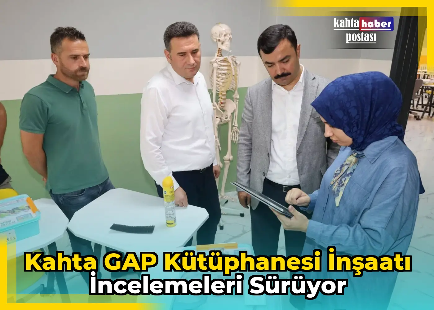 Kahta GAP Kütüphanesi İnşaatı İncelemeleri Sürüyor