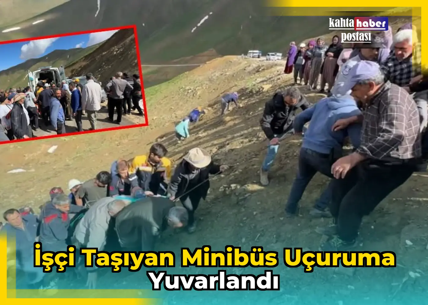 İşçi Taşıyan Minibüs Uçuruma Yuvarlandı