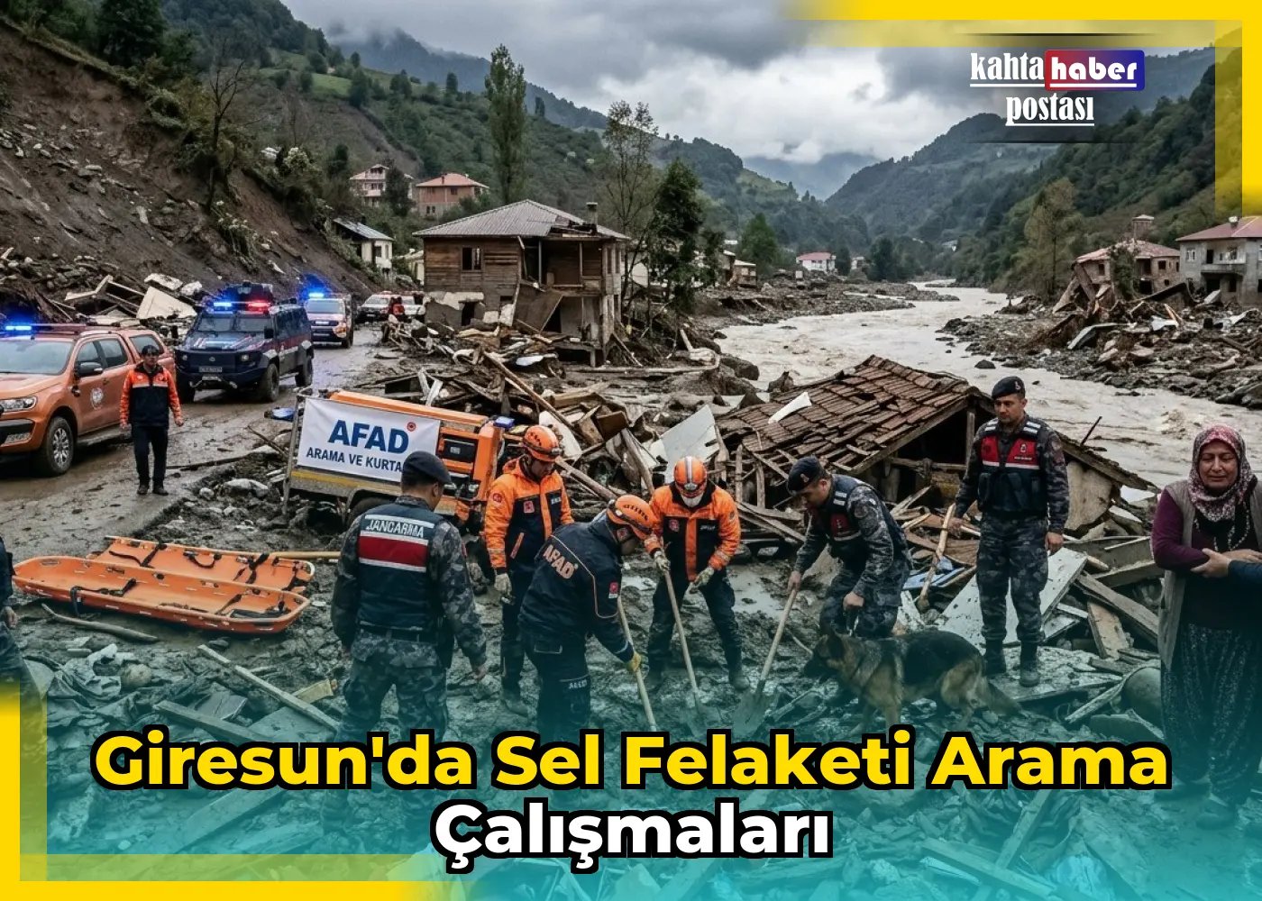 Giresun'da Sel Felaketi Arama Çalışmaları