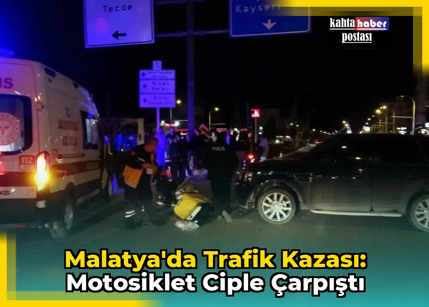 Malatya'da Trafik Kazası: Motosiklet Ciple Çarpıştı