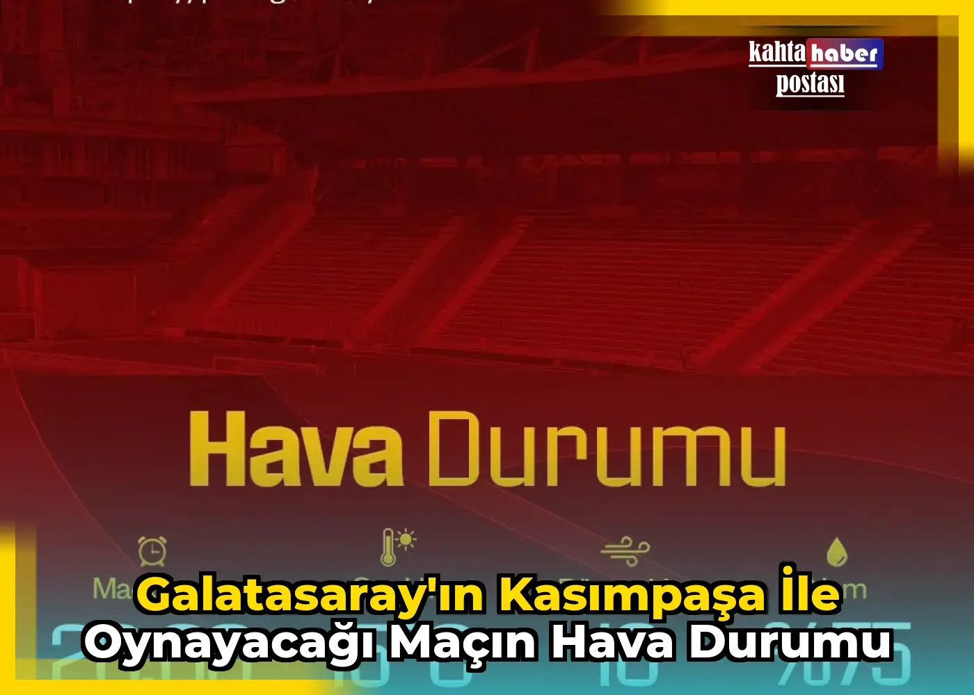 Galatasaray'ın Kasımpaşa İle Oynayacağı Maçın Hava Durumu