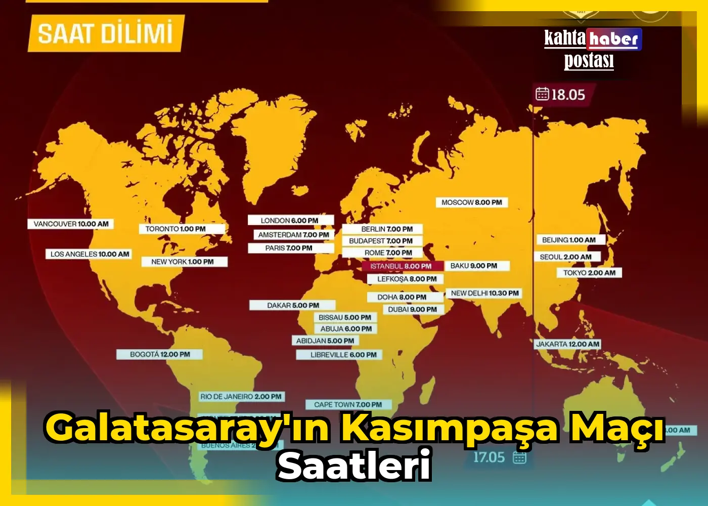 Galatasaray'ın Kasımpaşa Maçı Saatleri
