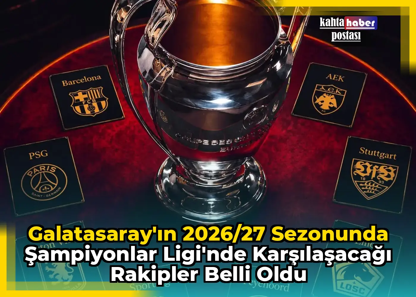 Galatasaray'ın 2026/27 Sezonunda Şampiyonlar Ligi'nde Karşılaşacağı Rakipler Belli Oldu