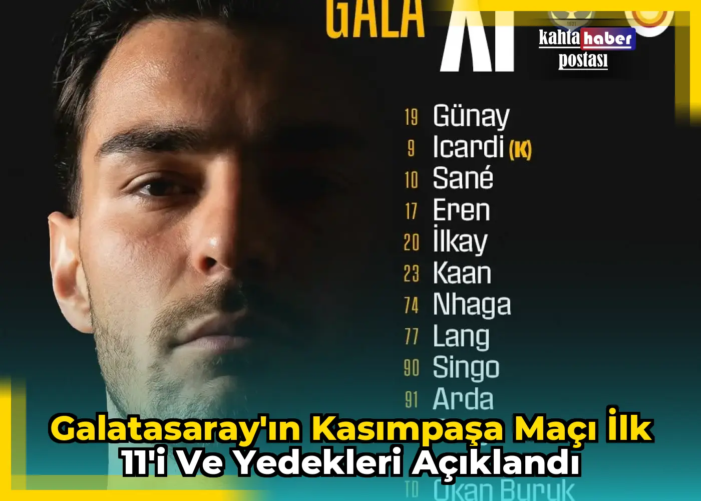 Galatasaray'ın Kasımpaşa Maçı İlk 11'i ve Yedekleri Açıklandı