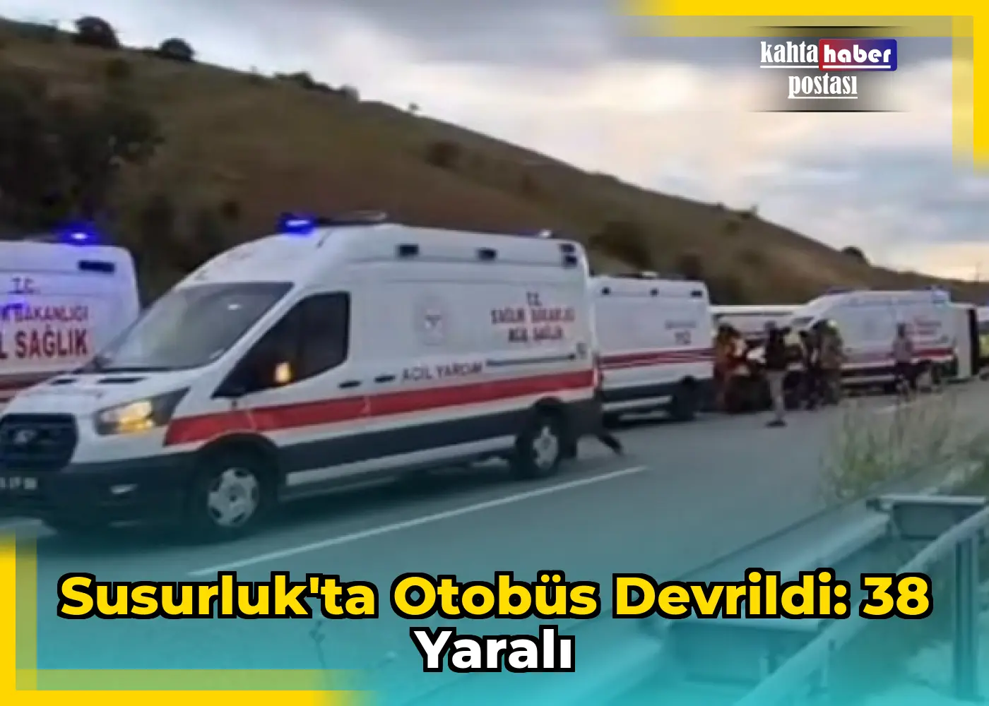 Susurluk'ta Otobüs Devrildi: 38 Yaralı