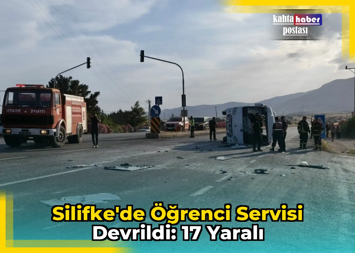 Silifke'de Öğrenci Servisi Devrildi: 17 Yaralı