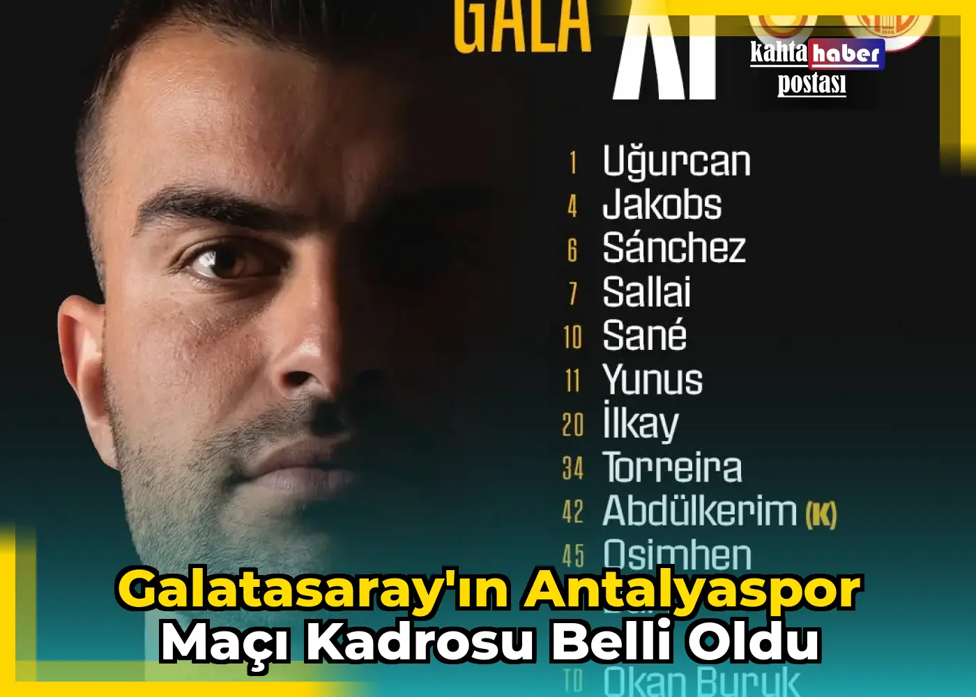 Galatasaray'ın Antalyaspor Maçı Kadrosu Belli Oldu