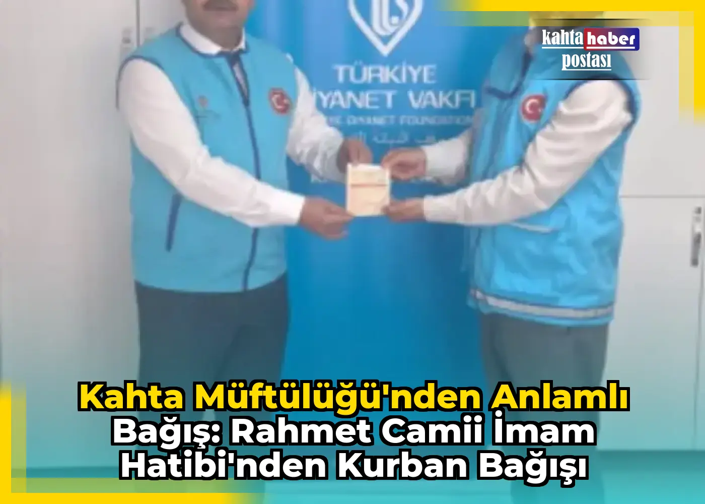 Kahta Müftülüğü'nden Anlamlı Bağış: Rahmet Camii İmam Hatibi'nden Kurban Bağışı