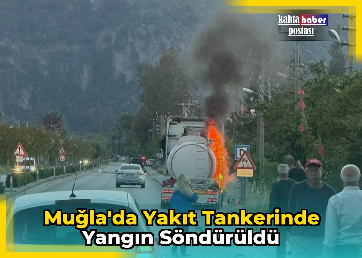 Muğla'da Yakıt Tankerinde Yangın Söndürüldü