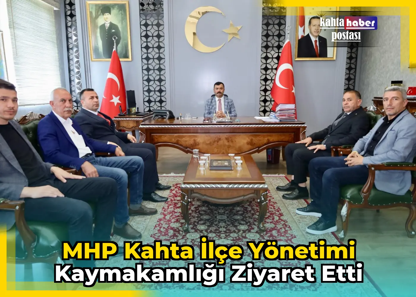 MHP Kahta İlçe Yönetimi Kaymakamlığı Ziyaret Etti