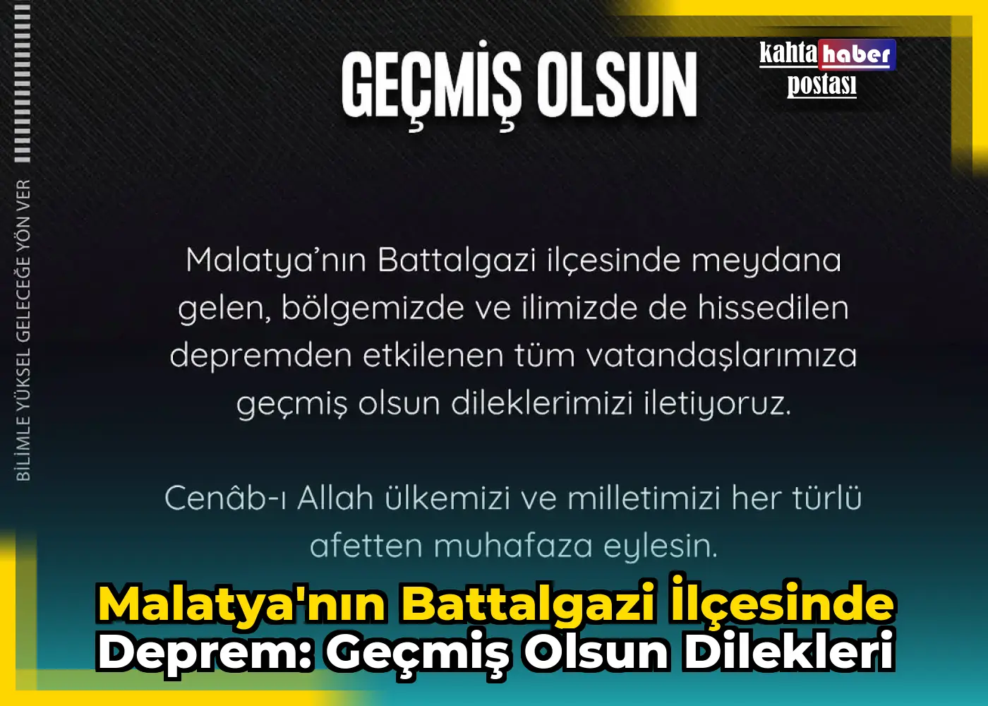 Malatya'nın Battalgazi İlçesinde Deprem: Geçmiş Olsun Dilekleri