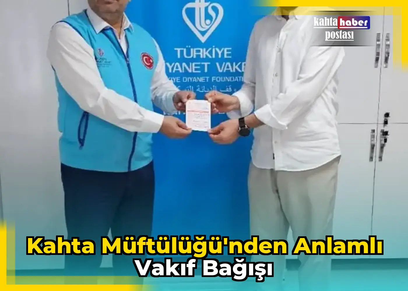Kahta Müftülüğü'nden Anlamlı Vakıf Bağışı