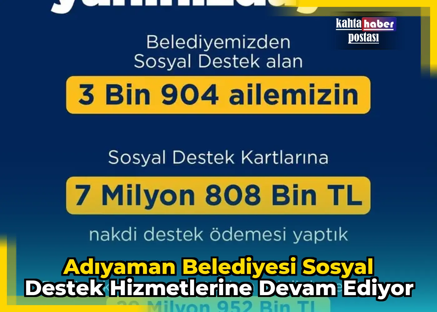 Adıyaman Belediyesi Sosyal Destek Hizmetlerine Devam Ediyor