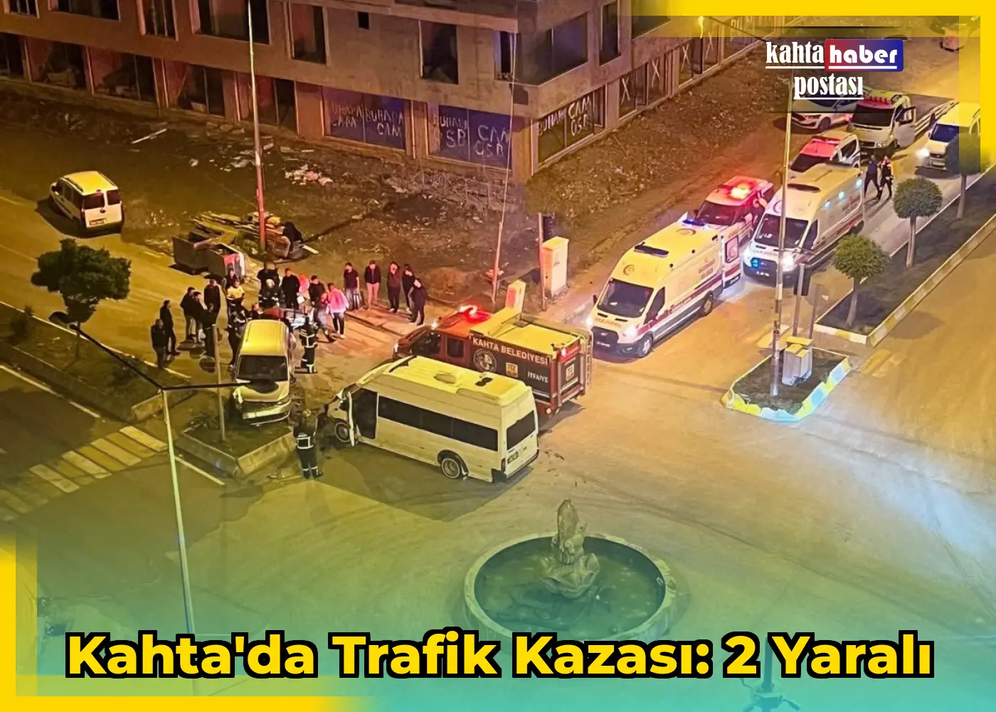 Kahta'da Trafik Kazası: 2 Yaralı