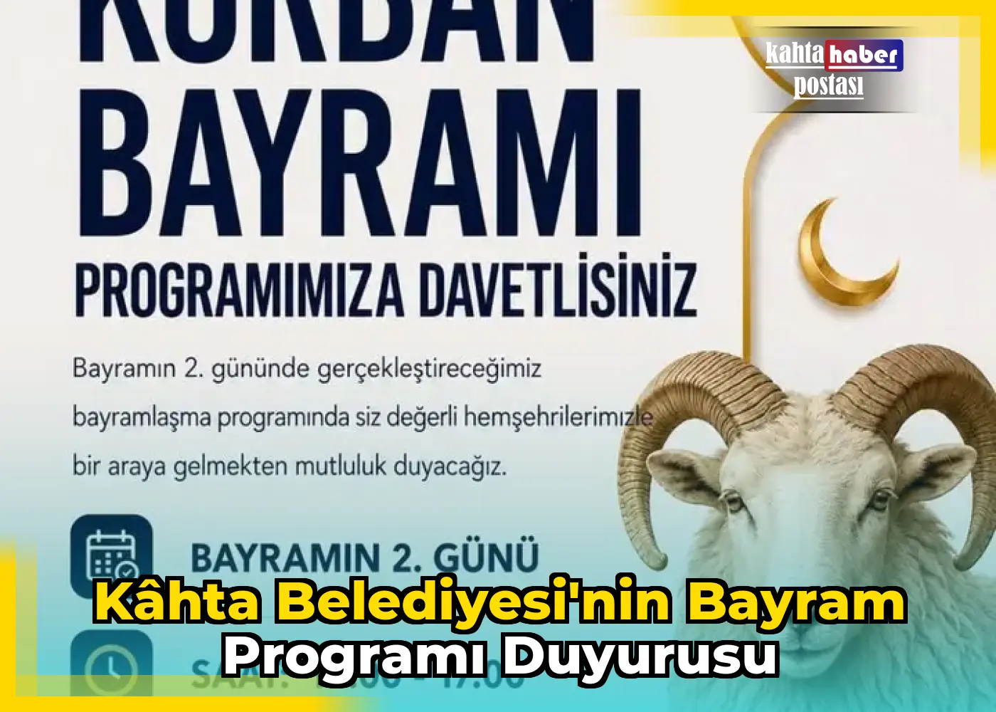 Kâhta Belediyesi'nin Bayram Programı Duyurusu