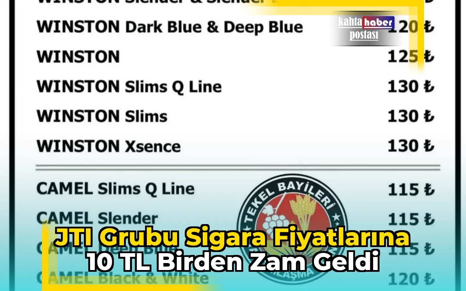 JTI Grubu Sigara Fiyatlarına 10 TL Birden Zam Geldi