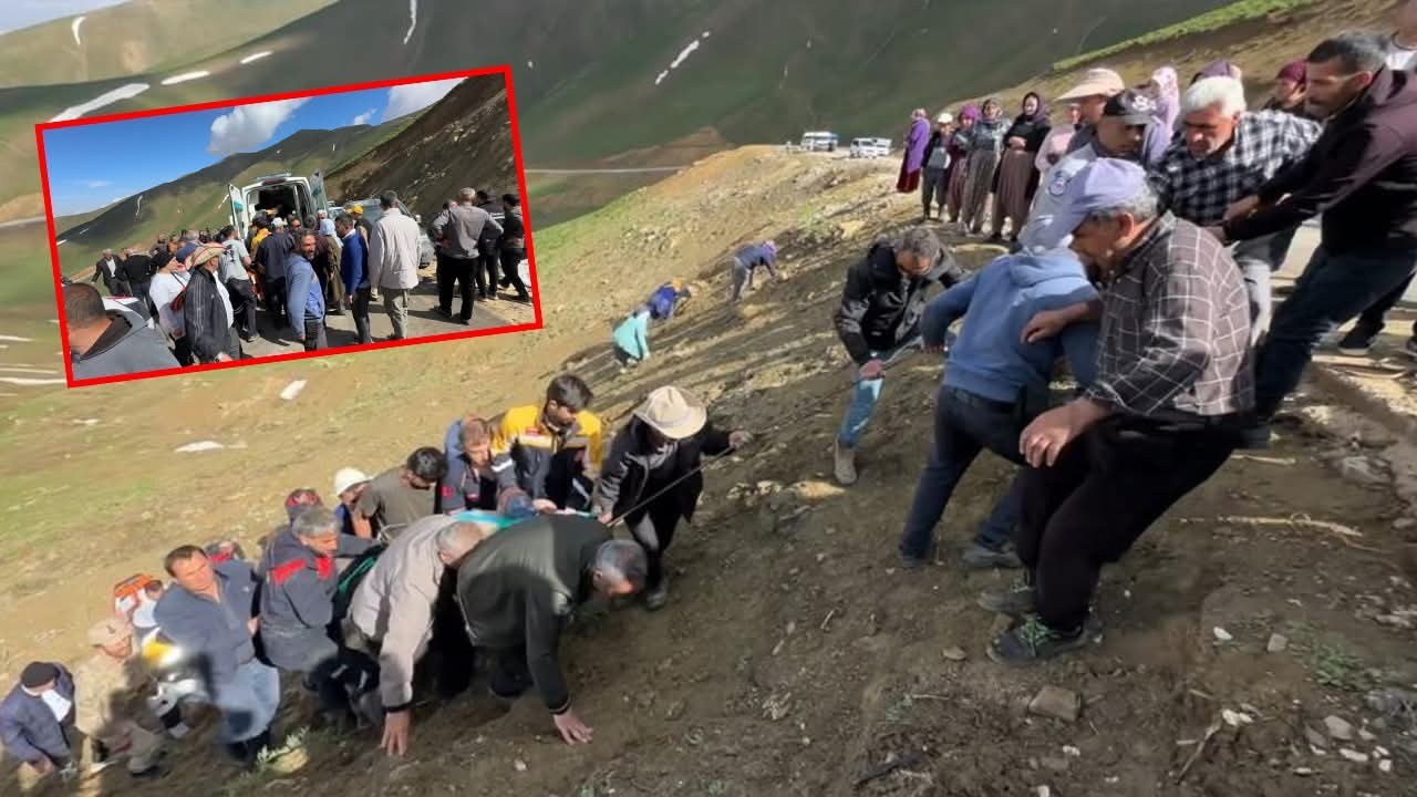 Hakkari'de İşçi Taşıyan Minibüs Uçuruma Yuvarlandı