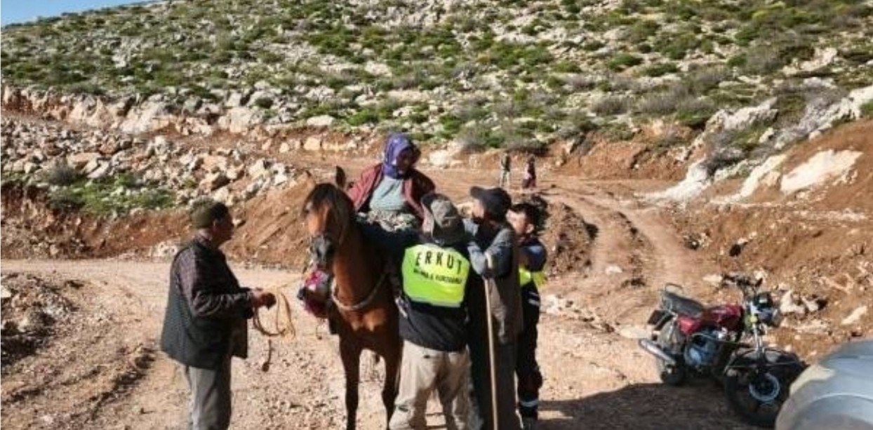 Kalp Krizi Geçiren Kadın Katırla Sağlık Ekiplerine Taşındı