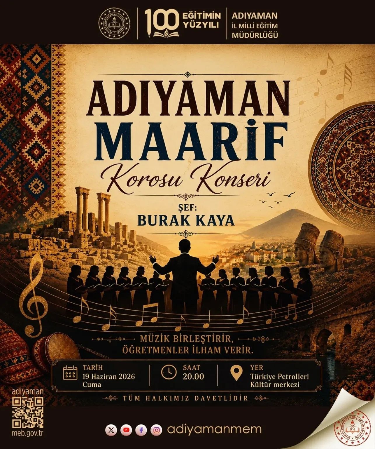 Adıyaman'da Öğretmenlerden Oluşan Maarif Korosu Konser Verecek