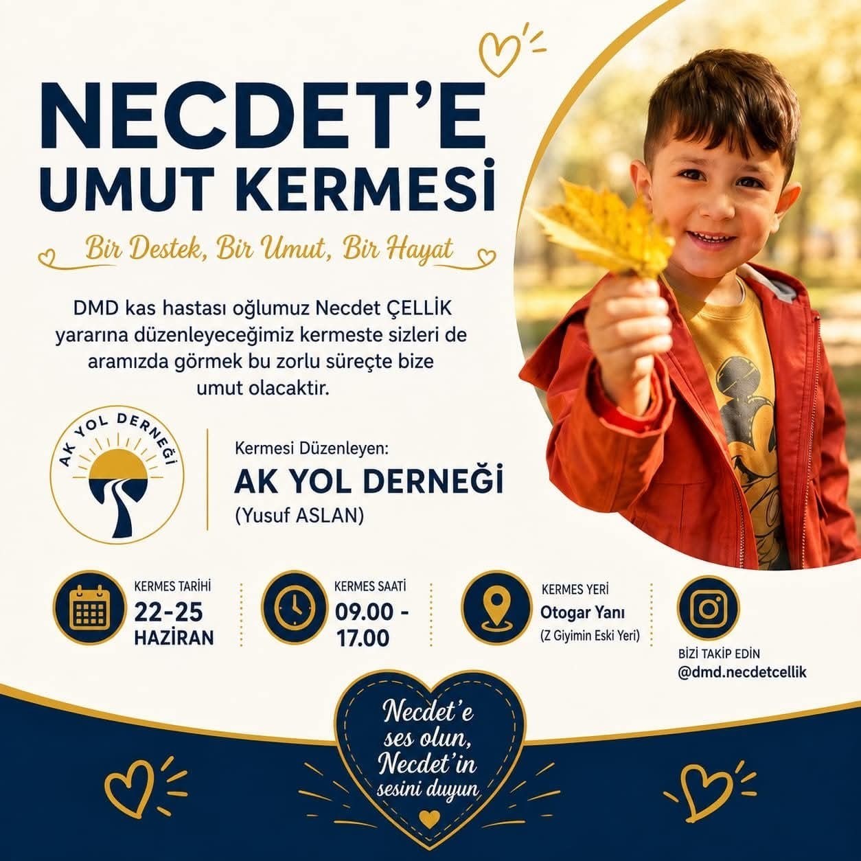 AK Yol Derneği Başkanı Yusuf Aslan Tüm Hayırsever Vatandaşları Kermese Davet Ediyor