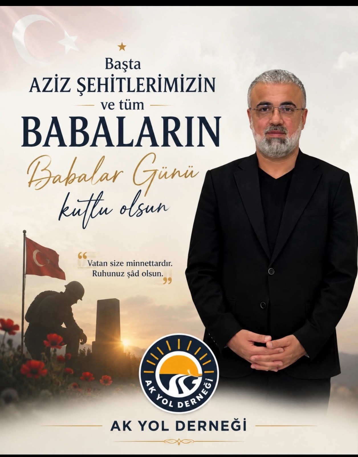 Kahta Ak Yol Dernek Başkanı Yusuf Aslan Babalar Gününü Kutladı